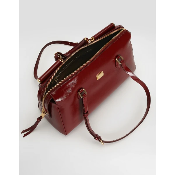 Red Dolce & Gabbana Medium Vittoria calfskin handbag, view 5 | Shoulder & Crossbody Bags