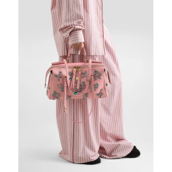 Multicolour Dolce & Gabbana Medium Vittoria handbag with embroidery, view 3 | Shoulder & Crossbody Bags