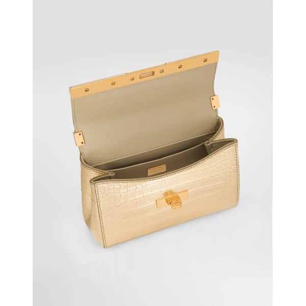 Gold Dolce & Gabbana Mini Marlene City bag, view 5 | Mini Bags
