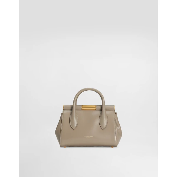 Beige Dolce & Gabbana Mini Marlene Day bag in palmellato calfskin, view 4 | Mini Bags