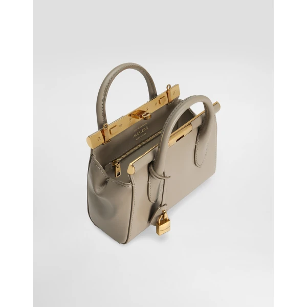 Beige Dolce & Gabbana Mini Marlene Day bag in palmellato calfskin, view 5 | Mini Bags