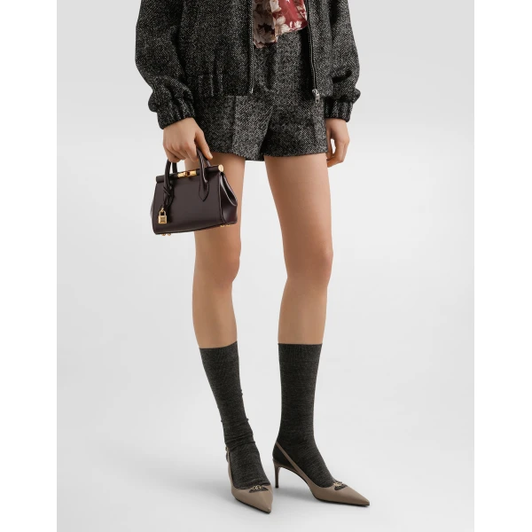 Bordeaux Dolce & Gabbana Mini Marlene Day bag in palmellato calfskin, view 2 | Mini Bags