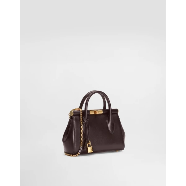 Bordeaux Dolce & Gabbana Mini Marlene Day bag in palmellato calfskin, view 3 | Mini Bags