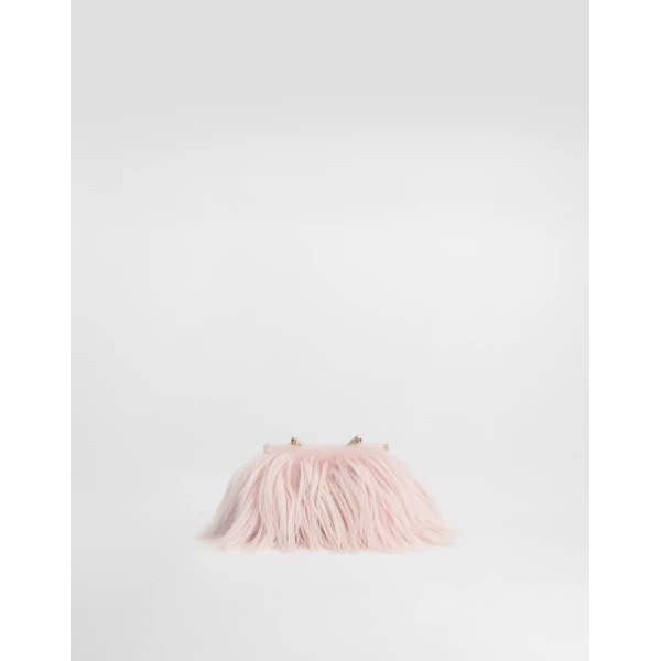 Multicolour Dolce & Gabbana Mini My Sicily handbag in long-hair goat fur and plongé calfskin, view 4 | Mini Bags