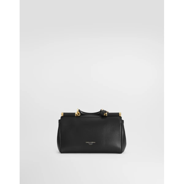 Black Dolce & Gabbana Mini My Sicily handbag in plongé calfskin, view 3 | Mini Bags