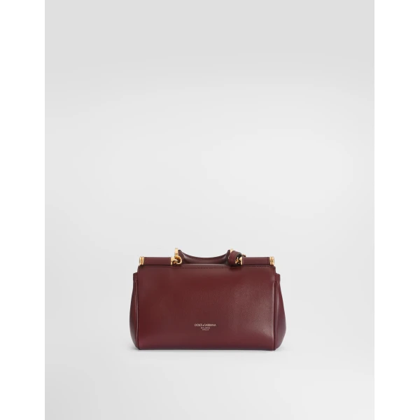 Bordeaux Dolce & Gabbana Mini My Sicily handbag in plongé calfskin, view 3 | Mini Bags