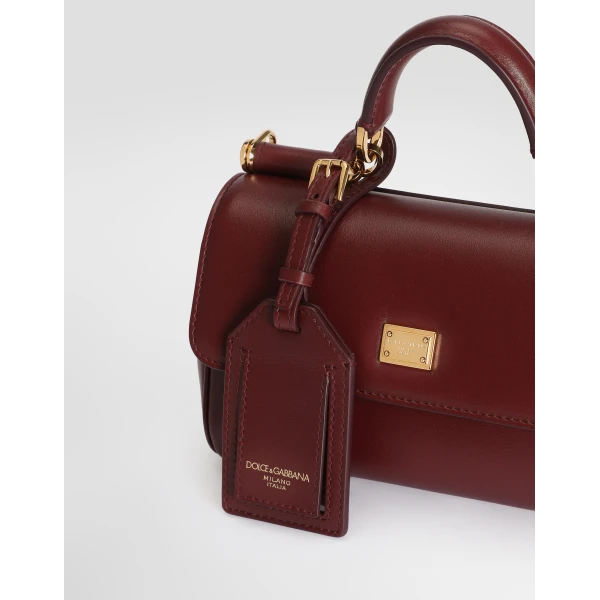 Bordeaux Dolce & Gabbana Mini My Sicily handbag in plongé calfskin, view 5 | Mini Bags