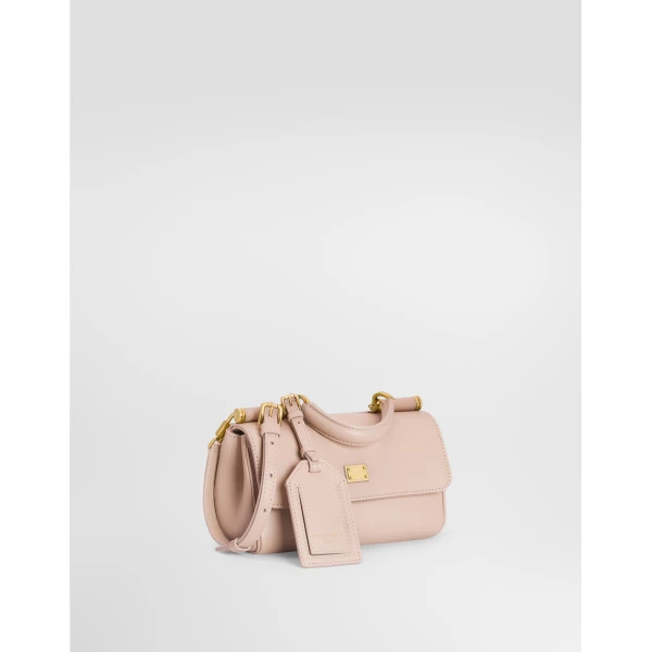 Pink Dolce & Gabbana Mini My Sicily handbag in plongé calfskin, view 2 | Mini Bags