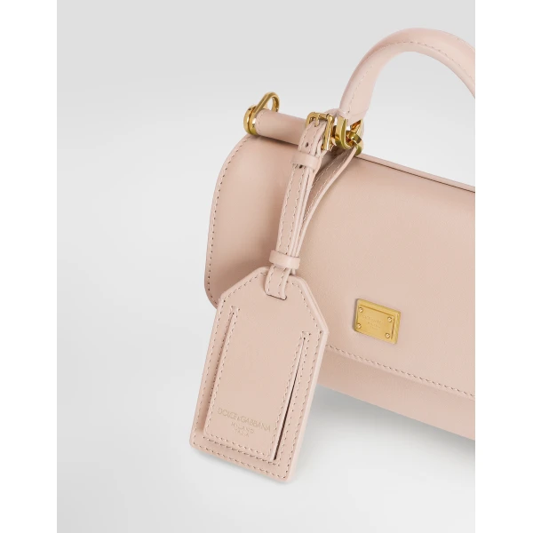 Pink Dolce & Gabbana Mini My Sicily handbag in plongé calfskin, view 4 | Mini Bags