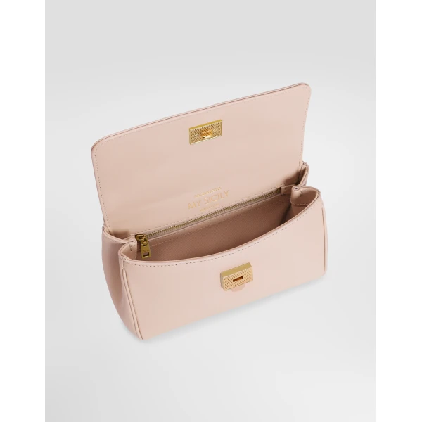 Pink Dolce & Gabbana Mini My Sicily handbag in plongé calfskin, view 5 | Mini Bags