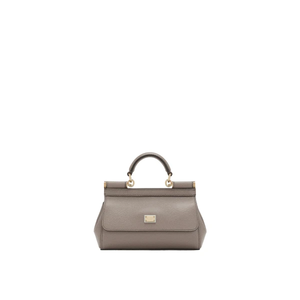 Beige Dolce & Gabbana Mini Sicily handbag in dauphine calfskin | Mini Bags
