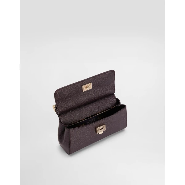 Bordeaux Dolce & Gabbana Mini Sicily handbag in dauphine calfskin, view 5 | Mini Bags
