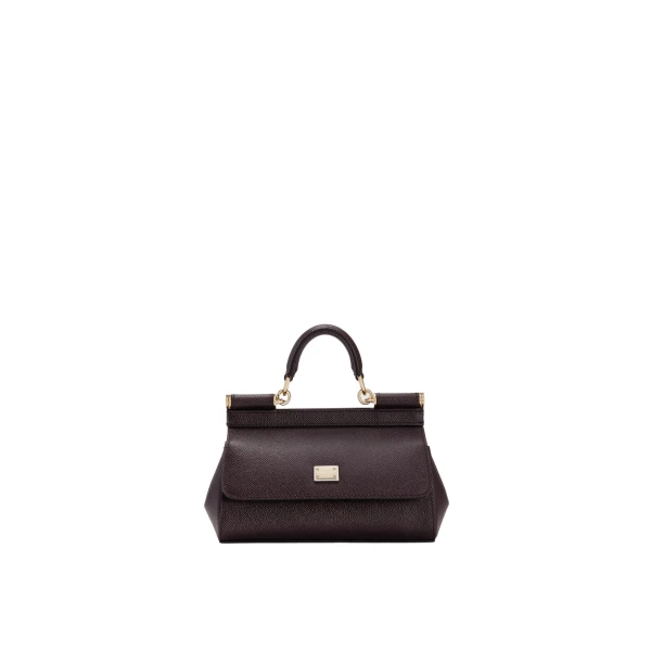 Bordeaux Dolce & Gabbana Mini Sicily handbag in dauphine calfskin | Mini Bags