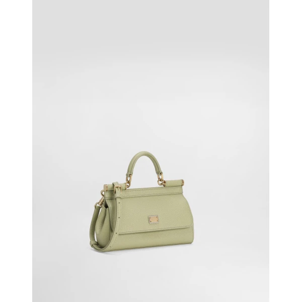 Green Dolce & Gabbana Mini Sicily handbag in dauphine calfskin, view 3 | Mini Bags