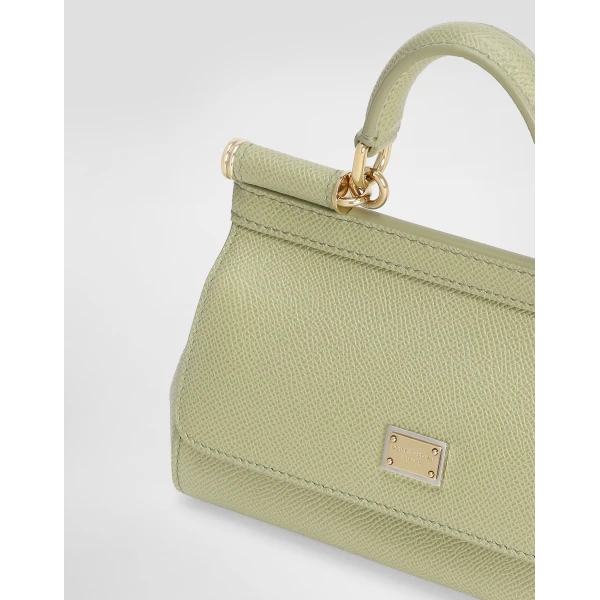 Green Dolce & Gabbana Mini Sicily handbag in dauphine calfskin, view 6 | Mini Bags