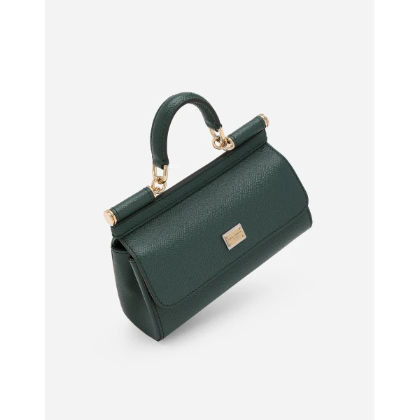 Green Dolce & Gabbana Mini Sicily handbag in dauphine calfskin, view 6 | Mini Bags