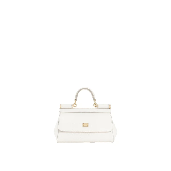 White Dolce & Gabbana Mini Sicily handbag in dauphine calfskin | Mini Bags
