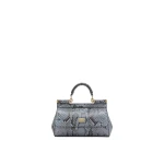 Light Blue Dolce & Gabbana Mini Sicily handbag in python leather | Mini Bags