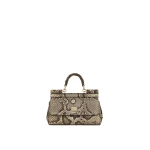 Yellow Dolce & Gabbana Mini Sicily handbag in python leather | Mini Bags