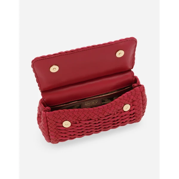Multicolour Dolce & Gabbana Mini Sicily handbag in woven nappa leather, view 5 | Mini Bags