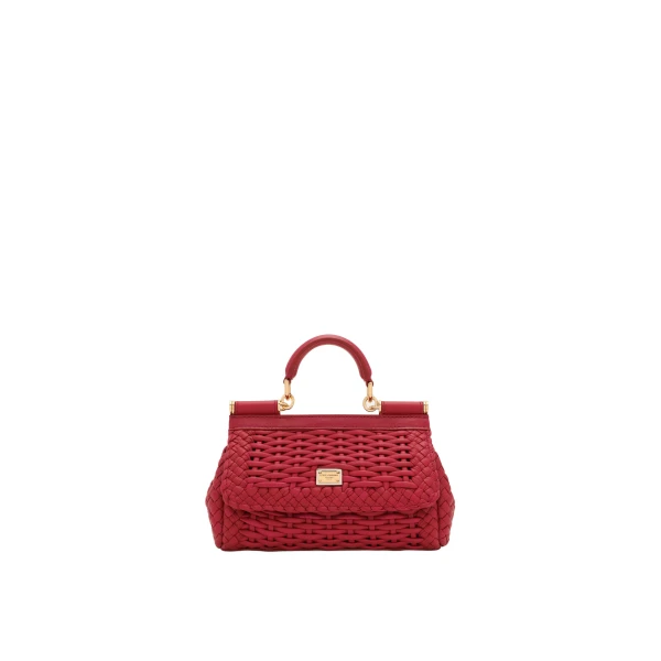 Mini Sicily handbag in woven nappa leather