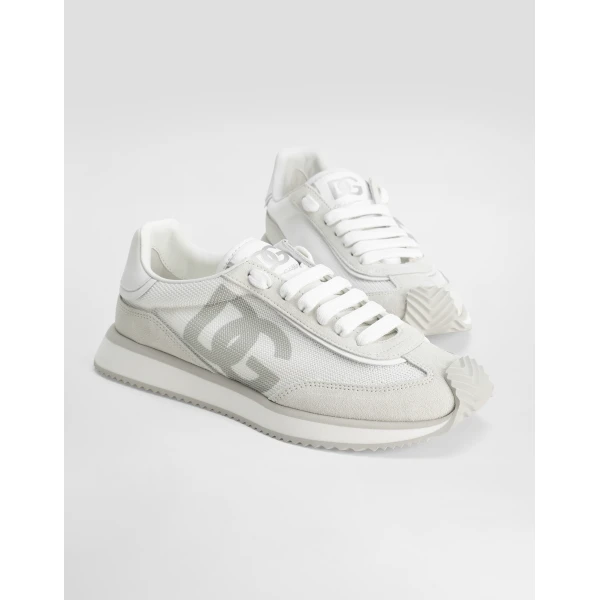 White Dolce & Gabbana Mixed-material DG CUSHION sneakers, view 4 | Sneakers