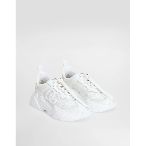 White Dolce & Gabbana Mixed-materials Daymaster sneakers, view 2 | Sneakers