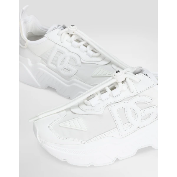 White Dolce & Gabbana Mixed-materials Daymaster sneakers, view 4 | Sneakers
