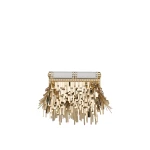Gold Dolce & Gabbana Mordore nappa bag with fringing | Mini Bags