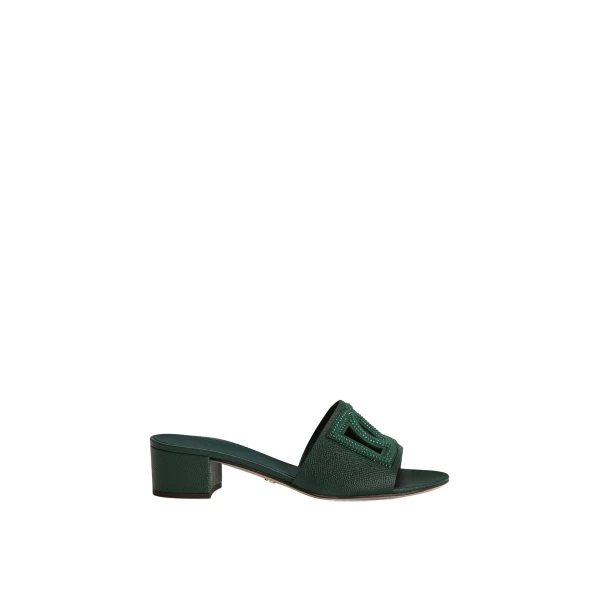 Multicolour Dolce & Gabbana Mule in dauphine calfskin, suede and rhinestones | Mules