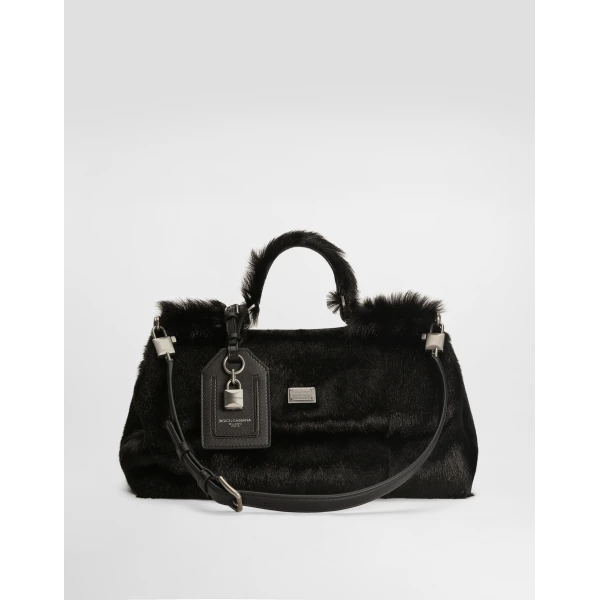 Black Dolce & Gabbana My Sicily bag, view 3 | Totes & Top-Handle Bags