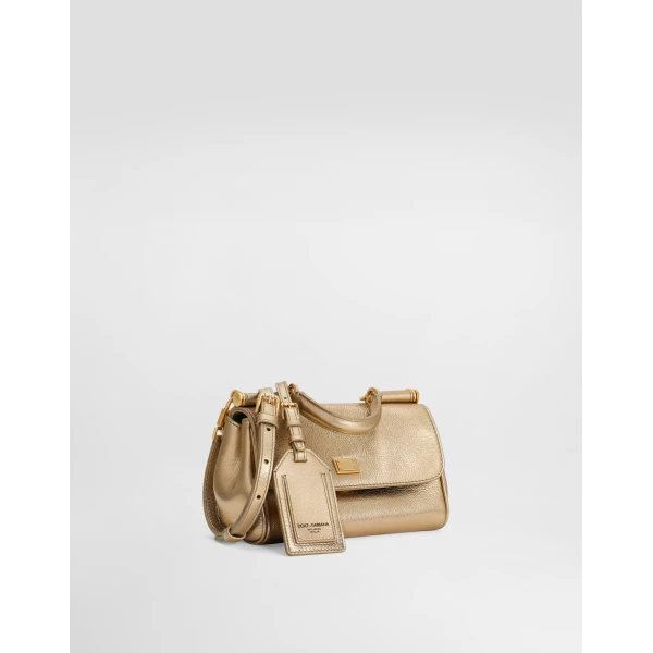 Gold Dolce & Gabbana My Sicily handbag, view 3 | Totes & Top-Handle Bags