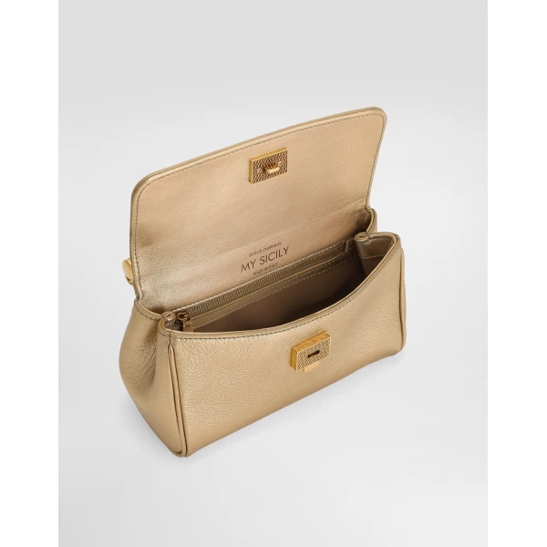Gold Dolce & Gabbana My Sicily handbag, view 6 | Totes & Top-Handle Bags