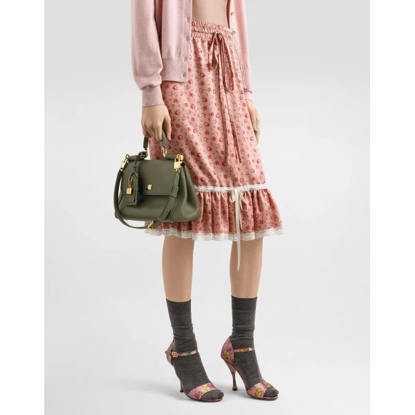 Green Dolce & Gabbana My Sicily handbag, view 2 | Totes & Top-Handle Bags
