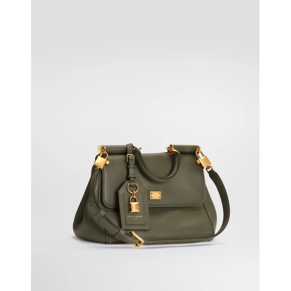 Green Dolce & Gabbana My Sicily handbag, view 3 | Totes & Top-Handle Bags