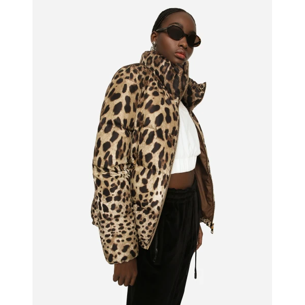 Animal Print Dolce & Gabbana Padded leopard-print nylon jacket, view 4 | Jackets