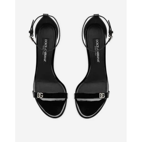 Black Dolce & Gabbana Patent leather sandals, view 4 | Sandals