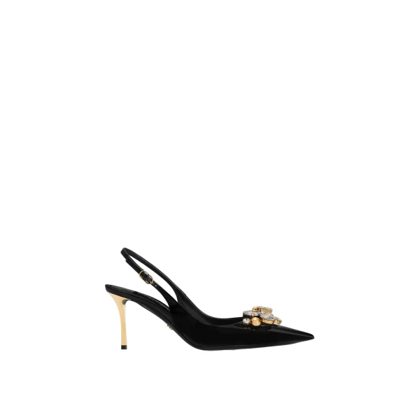Multicolour Dolce & Gabbana Patent leather slingback with embellishment | Heels