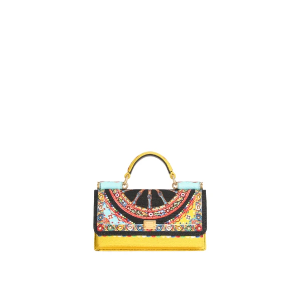 Multicolour Dolce & Gabbana Phone bag in carretto-print canvas | Mini Bags