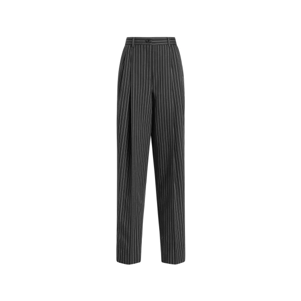 Pinstripe virgin wool trousers