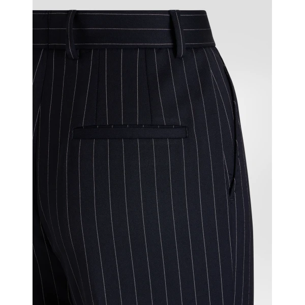 Multicolour Dolce & Gabbana Pinstripe wool trousers, view 4 | Pants
