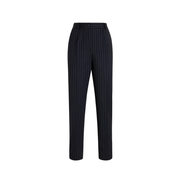 Pinstripe wool trousers