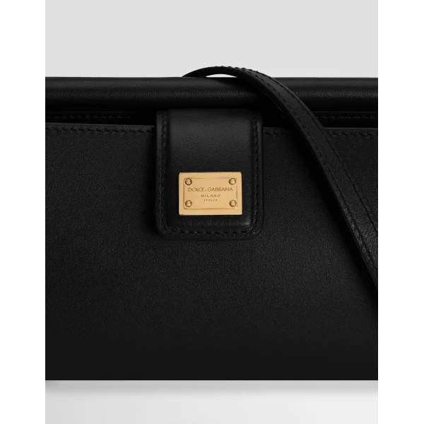 Black Dolce & Gabbana Plongé calfskin phone bag, view 5 | Mini Bags