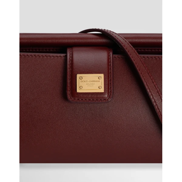 Bordeaux Dolce & Gabbana Plongé calfskin phone bag, view 5 | Mini Bags