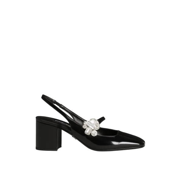 Black Dolce & Gabbana Polished calfskin slingback | Heels