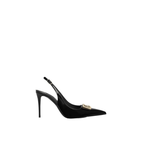 Black Dolce & Gabbana Polished calfskin slingbacks | Heels