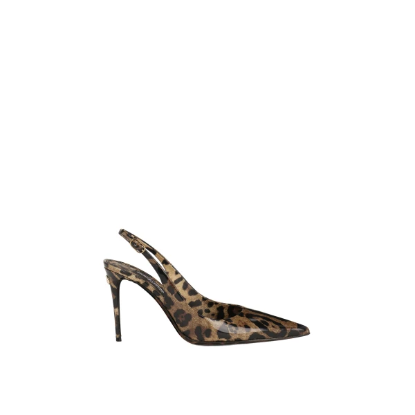 Animal Print Dolce & Gabbana Polished calfskin slingbacks with leopard print | Heels