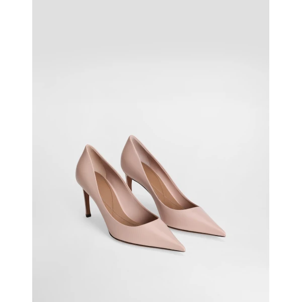 Pale Pink Dolce & Gabbana Polished goatskin pumps, view 2 | Heels