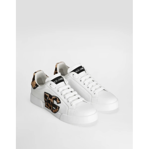 Multicolour Dolce & Gabbana Portofino light strobel leather sneakers, view 2 | Sneakers