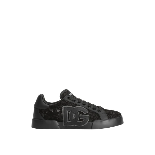 Multicolour Dolce & Gabbana Portofino light strobel sneakers in taormina lace | Sneakers